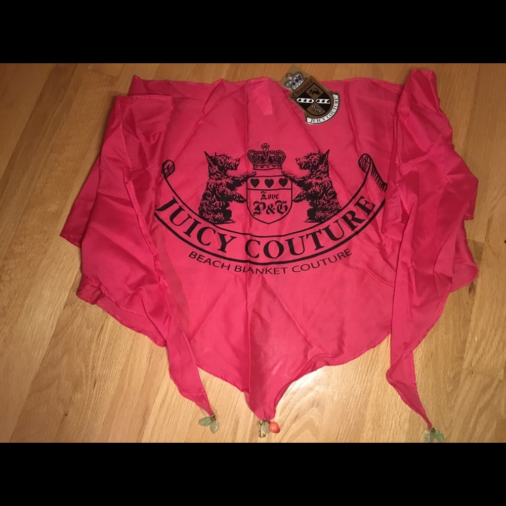 Juicy Couture Vintage NWT Fuchsia Pink Sarong With Fruit Charms💖 - Picture 3 of 7